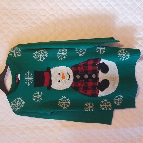 💥Kids sweater holiday green - Picture 1 of 3